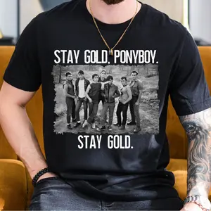 Stay Gold Ponyboy Retro T Shirt, The Outsiders Movie Inspired Tee, michael curtis, johnny cade, ralph macchio, ponyboy curtis, Dad Shirt, Fathers Day 2025 Gift, Dad Tee