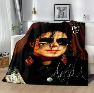 Michael Jackson High Quality Flannel Blanket - Premium Flannel Material Super Soft Comfortable Throw for Travel Bedding Couch Hiking Bed, Perfect Gift for Mother’s Day, Valentine’s Day, Birthday, Christmas, Pop Music Fans