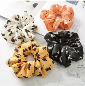 Cat Print Hair Scrunchies