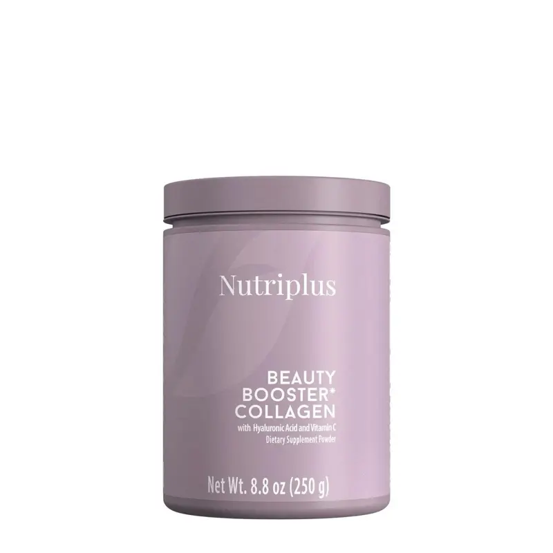 Nutriplus Beauty Booster Collagen Powder with Hyaluronic Acid & Vitamin C | Unflavored | 250 g for Joints, Nails, Skin, Hair,