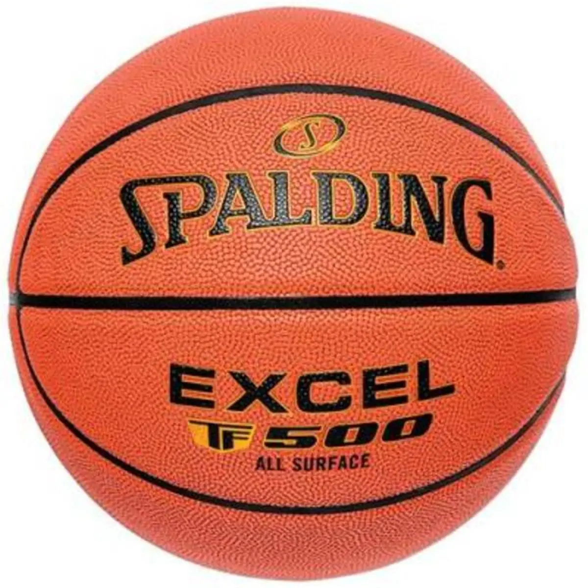 Spalding Excel TF-500 Regulation Size Basketball, 29.5in Faux Leather Performance Composite Cover, Deep Channels for True Grip & Superior Control, Indoor-Outdoor All-Surface Shooting Basketball