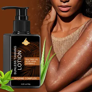 Natural Self-Tanning Cream, Organic Ingredients, Flawless Bronze Color, Medium to Dark Skin Tones, Unisex, 150g/5.291oz, Sunless Self Tanner, Self Tanner Lotion