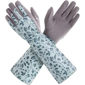Gardening Gloves for Women Long Sleeve, Light Protective Gloves for Yard and Outdoor Work, Best Garden Gifts for Gardener,Gray,M