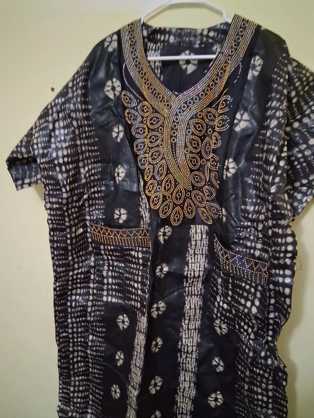 Embroidered With Shiny Stones Bubu Dress