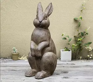 Sweet Standing Bunny Lawn Garden Statue
