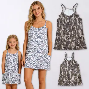 Women Grey camo Tank Athletic dress