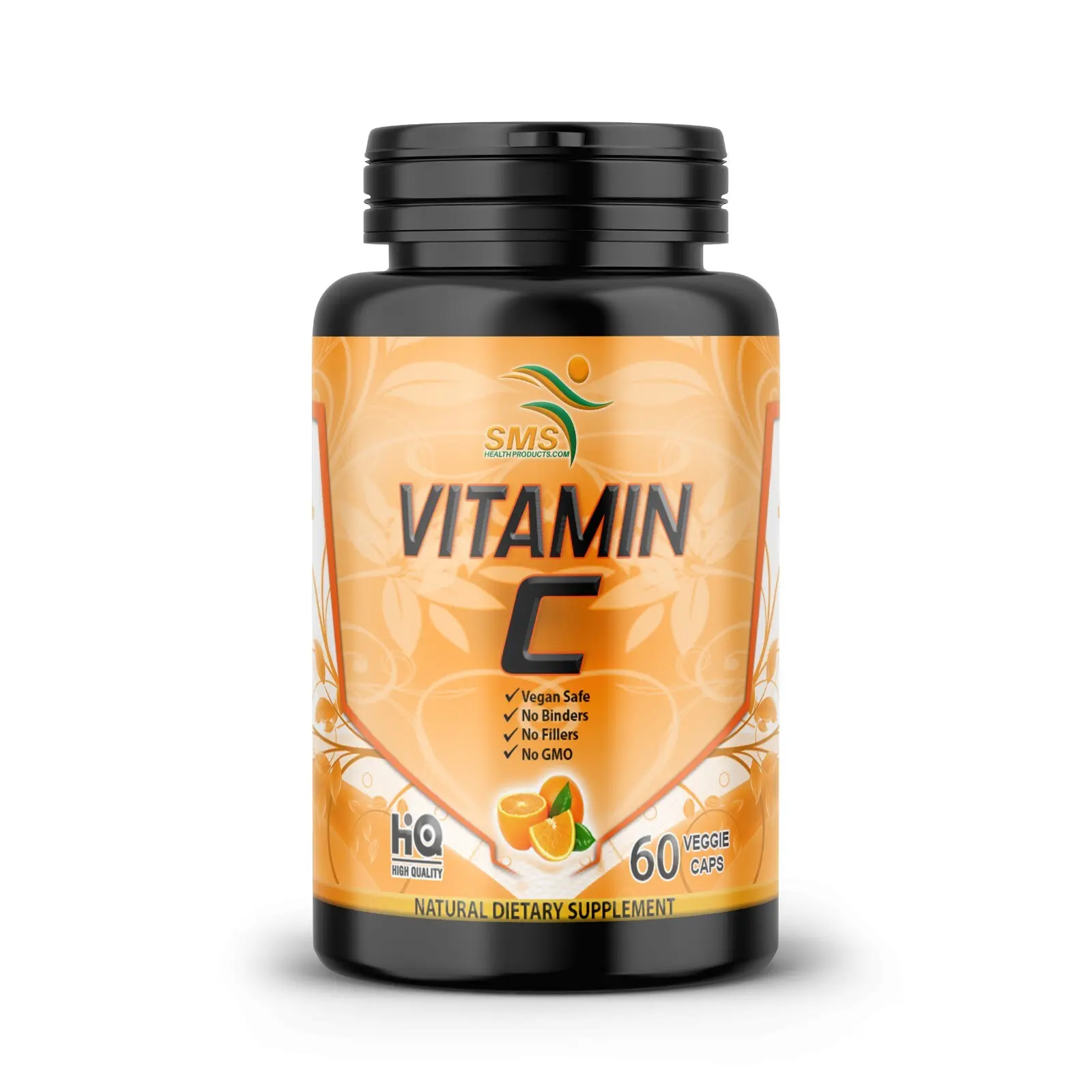 SMS Vitamin C 1500mg Ascorbic Acid Capsules, Immune Support, Antioxidant Formula, Collagen Production & Heart Health, 60 Capsules, Made in USA