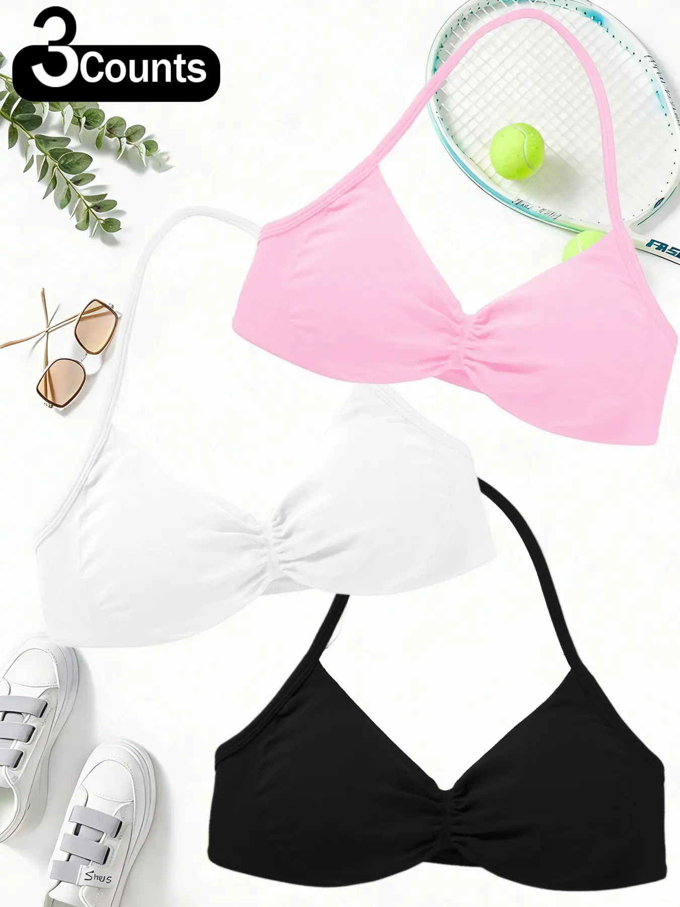 Women's Solid Color   Sports Bra, Breathable Comfortable Sports Bra, Ladies Sportswear for Indoor Outdoor Wear, Workout Bras, Gym Sports Bra, Training Bra, Exercise Bra