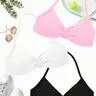 Women's Solid Color Stretch Sports Bra, Breathable Comfortable Sports Bra, Ladies Sportswear for Indoor Outdoor Wear Workout Bras