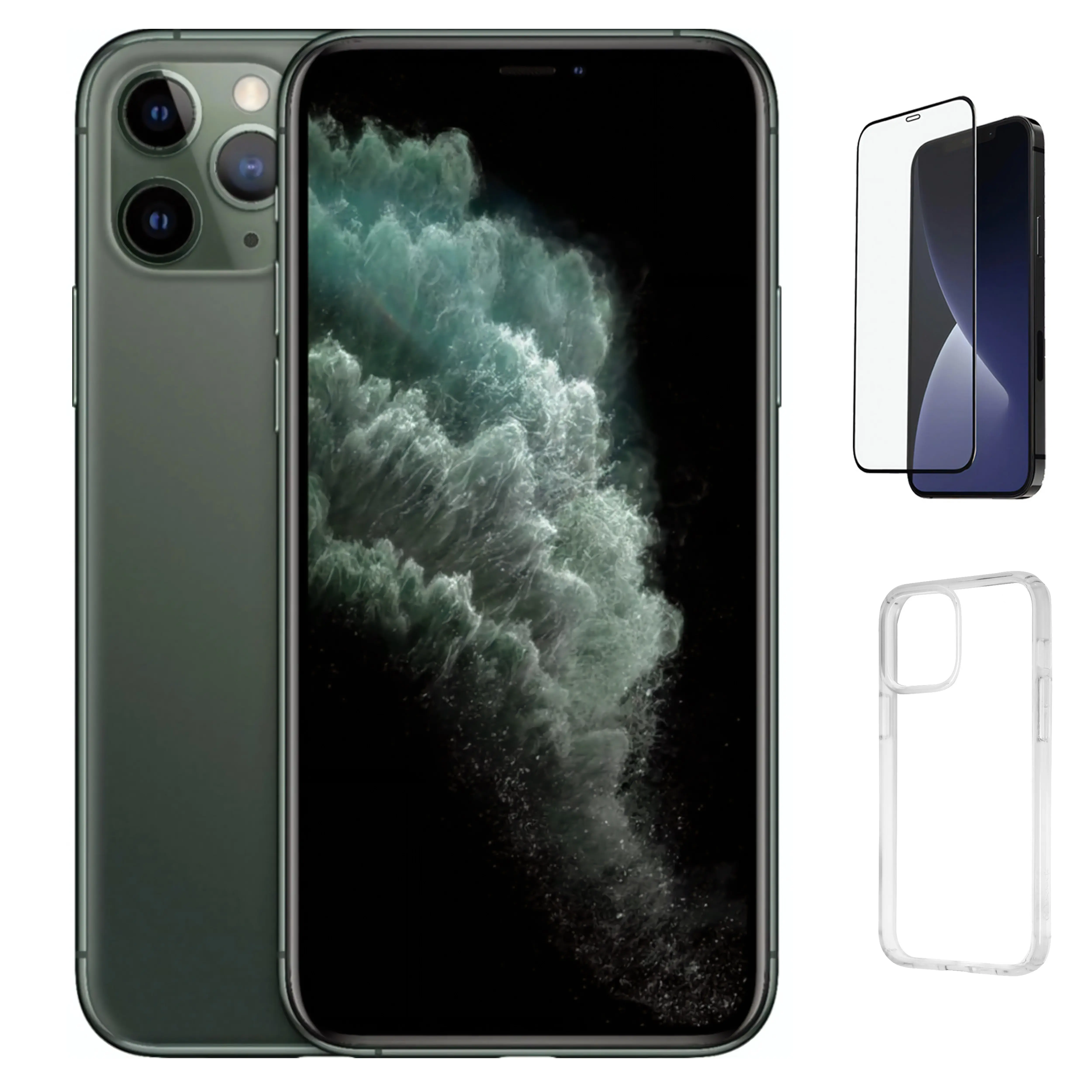 Refurbished iPhone 11 Pro(Unlocked)-Good Condition with Case & Tempered Glass Screen Protector & 1 Year Warranty