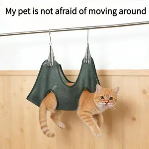 Pet Grooming Hammock | Anti-Scratch Breathable Restraint Bag for Cats & Dogs | Nail Trimming & Bathing Helper