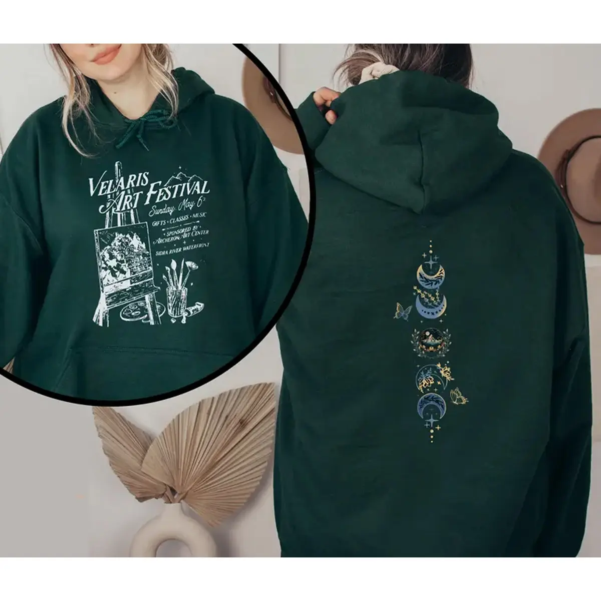 Velaris Art Festival Hoodie, ACOTAR Hoodie, Court of Dreams Hoodie, Starry Night Bookish Hoodie, Fantasy Reader Gift, Cozy BookTok Sweatshirt
