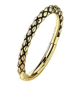 Scales Gold PVD Hinged Segment Ring