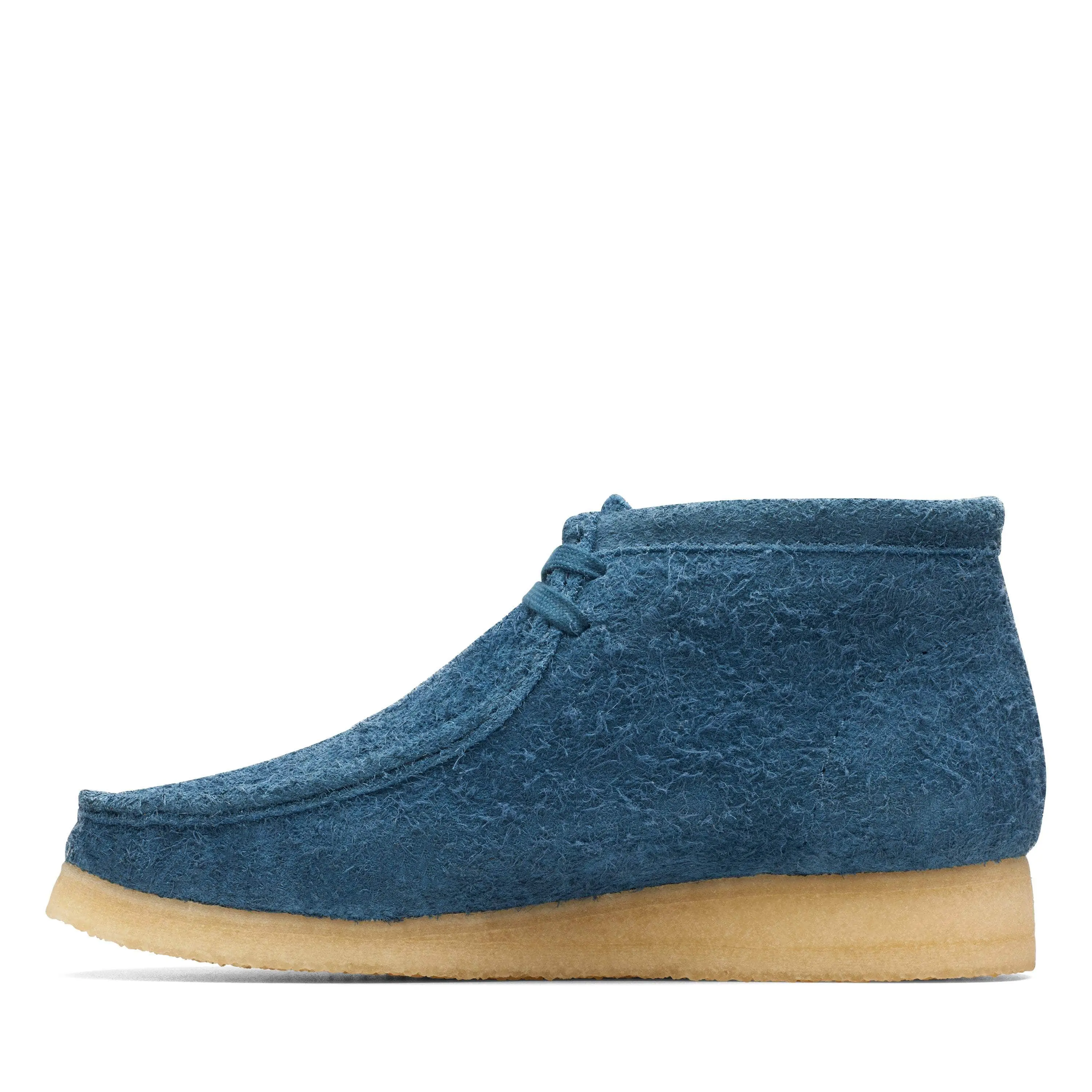 Men's Clarks Wallabee Suede Boot - Deep Blue, Lace-Up Men's Footwear Shoe