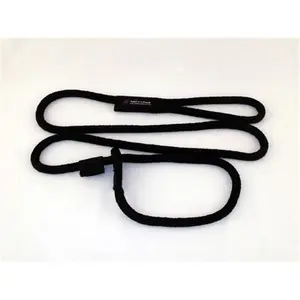 212 MAIN Soft Lines Dog Slip Leash - 0.37 in. Diameter, 8 ft. Length, Black, No Tangle Leash