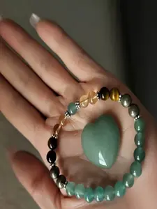 Natural Crystal Hand Jewelry Quartz Dongling Natural Stone Bracelet for Women Hematite Tiger Eye Beads 6mm