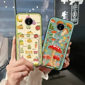 Card bag Dirt-resistant Phone Case For Nokia C10/C20 Shockproof Card sleeve Durable Anti-dust TPU Cute Silicone protective Full wrap Waterproof Graffiti Cover Card slot Anti-knock