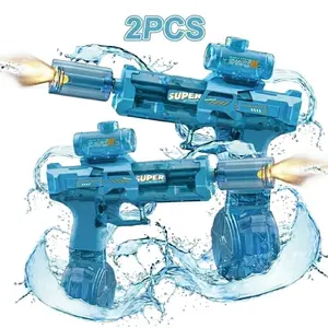 2pcs Pack - EFFUN High-Speed Electric Waterblasters, LED Light Effects, Smartphone Compatible, 300ml Tank, Rechargeable Automatic Waterblasters for Kids & Adults Outdoor Summer Fun
