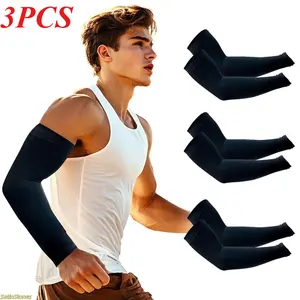 3-Pair Pack: Unisex Anti-UV Cooling Arm Sleeves — UPF 50 Sun Protection Sleeves