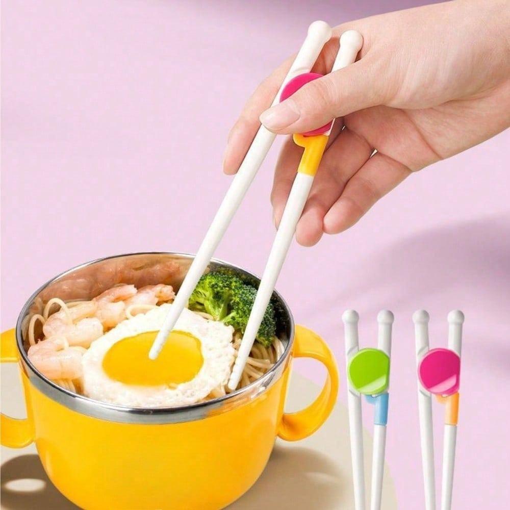6pcs Reusable Children's Beginner Training Chopsticks, Auxiliary Practice Utensils for Independent Eating, Suitable for Home & Kindergarten Outdoor Picnicware Mess Kits