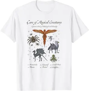 Care Of Magical Creatures Hogwarts School T-Shirt, Retro-Inspired Tee – Y2K Aesthetic for Everyday Wear