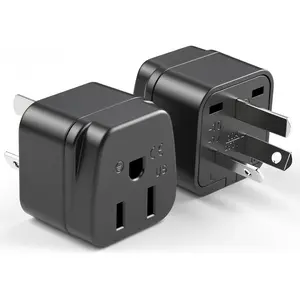 to  Plug Adapter,  Plug Adapter, 2Pack  Zealand Power Adapter, Argentina Plugs adapters, Type I Plugs Adapters, for Argentina Au Fiji, Black
