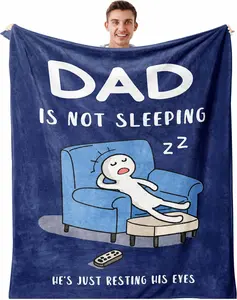 Father-Son Matching Blanket, Soft Bedding Throw for Parent-Child Bonding Moments For Father's Day