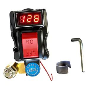 GJANSH 2Pcs Reliable Battery Disconnect Switch with Power Level Indicators – Heavy Duty Cut Off Device for Car, Marine, Boat, RV & Truck, Universal Fit for 12V/24V Various Auto Models and Battery Types