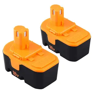 2 PACK For Ryobi   Lithium Ion  18V PLUS 18 Volt Ni-Mh High Capacity  Battery P100 13022 ABP1801 P101 ABP1803
