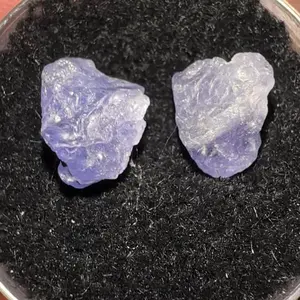 Raw Tanzanite earrings