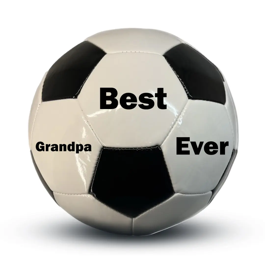 Custom Best Grandpa Ever Soccer Ball Gift, Personalized Soccer Ball