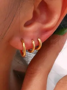 Minimalist Temperament Hoop Earrings, Fashionable Earrings for Women & Girls, Trendy All-match & Exquisite Jewelry for Birthday Gift, Hoop Earring Sets