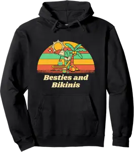 Besties and Bikinis Beach Friends Ocean Buddy Swimming Pullover Hoodie - Lydiagarcia Shop 63B0B672QV9S