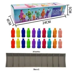 21-Piece Bottle Color Matching Game Set, Includes 20 Bottles and 1 Storage Rack, Fun Multiplayer Blind Guess Game, Ideal Holiday Gift