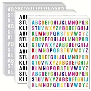 1040 PCS/5sheets 0.5inch Waterproof Self-Adhesive, Letters, Alphabet Stickers, Vinyl Material for Office School Home Decor, Art Crafts Water Bottles Cups Envelopes Cards