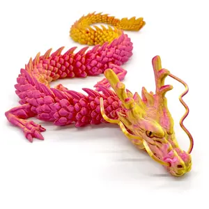 3d printed dragon ornaments, 60CM explosive Chinese dragon toy crafts, movable joints, creative hand-made holiday birthday gifts