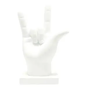 Lifestyle Brands 676685055231 Adam & Friends Home Decor I Love You Sculpture 1-Piece White