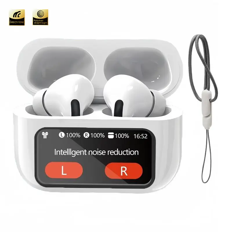 Earbuds with Screen,TWS Noise Cancelation Earphone,Wireless Headphones HiFi Stereo Farphones with ENC, Noise Canceling Mic,35H Playtime, Bluetooth 5.4 Sport Earphones with LED Power Display for Android lOS