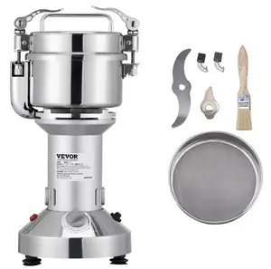 【DealsForYouDays】VEVOR 550g Electric Grain Mill Grinder,  High Speed 2000W Commercial Spice Grinders, Stainless Steel Pulverizer Powder Machine, for Dry Grains Spices Cereals Coffee Corn Pepper, Straight Type