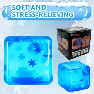 Nice Cube Blue1.96in Wonder Waves Texture  Berg Teenie Fidget Toy Stress Relief Toy-Fun & Relaxing for Kids and Adults(Blue)