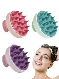 LMMAKE Scalp Massager Shampoo Brush with Soft Silicone Bristles for Scalp Care Shower Scrubber Exfoliator Remove Loose Dandruff Flakes Strengthen Hair Daily Care