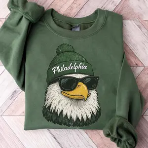 Vintage Philadelphia Football Sweatshirt, Trendy Fan Gifts, Retro Eagle Apparel, Team Wear, Trendy Gift, Football Fan, Game Day Crewneck