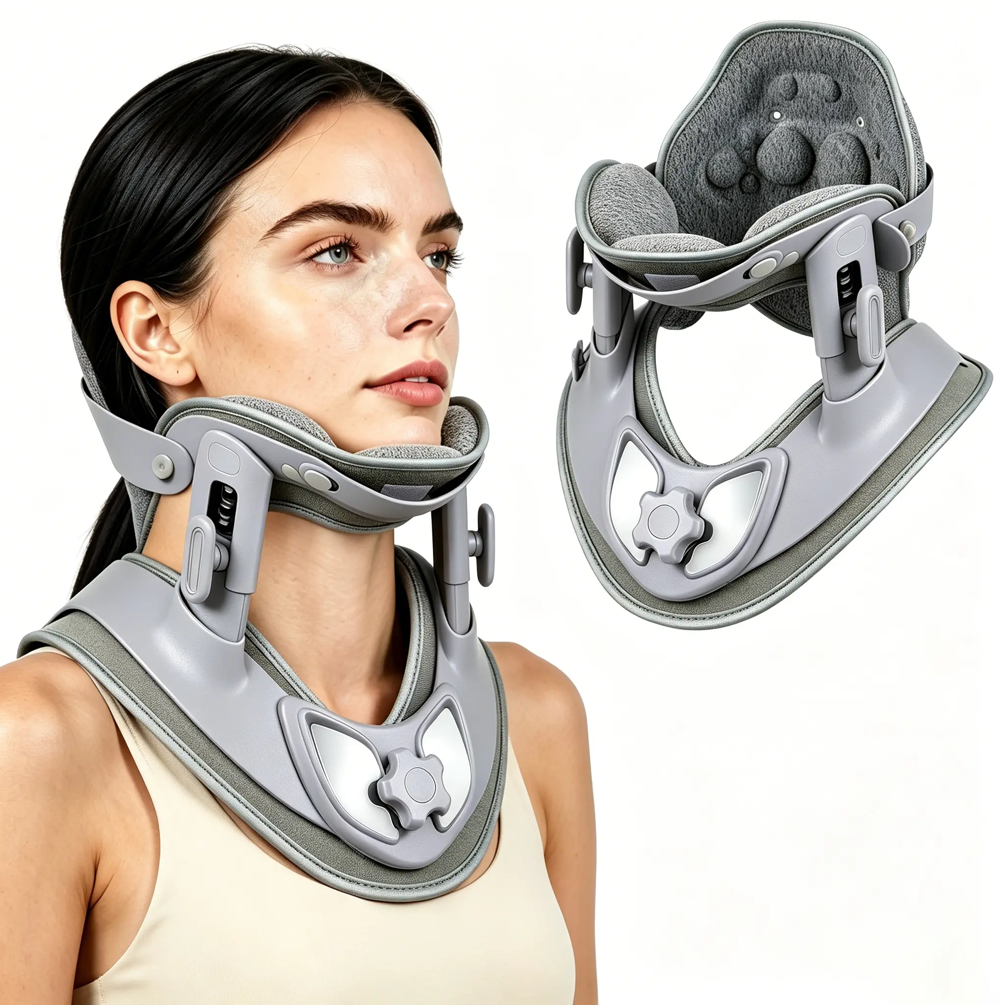 Adjustable Cervical Neck Traction Collar for Neck Pain Relief