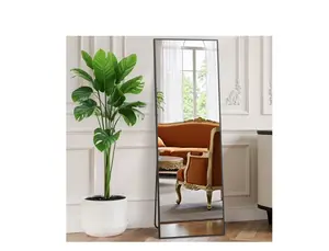 EDX Full Length Mirror 59"x16" Full Body Mirror Rectangle Free Standing Wall Mounted Leaning Hanging Floor Mirrors, Black