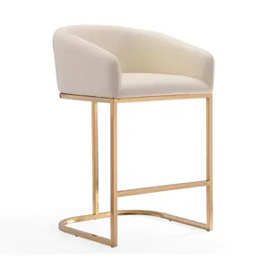 Louvre 36" Stainless Steel Counter Height Bar Stool