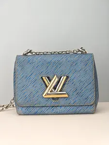 Pre-owned Epi Leather Crossbody Bags Louis Vuitton Blue Twist MM Bag【FL2136】