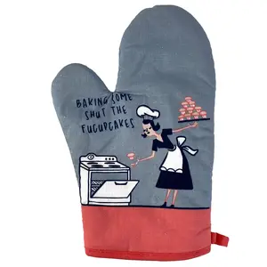 Baking Some Shut The Fucupcakes Oven Mitt Funny Shut Up Cupcakes Chef Kitchen Glove Funny Graphic Kitchenware Bakeware Funny Sarcastic  Novelty Cookware Blue