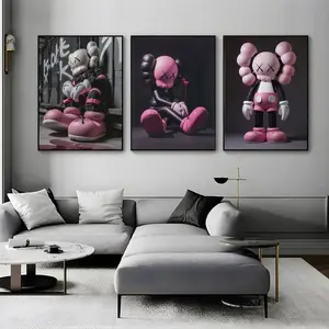 Hypebeast,KAWS Poster Set of 3, Printables Minimalist Kaws Figure Poster, Kaws Poster Print, Kaws Wall Art, Graffiti Kaws