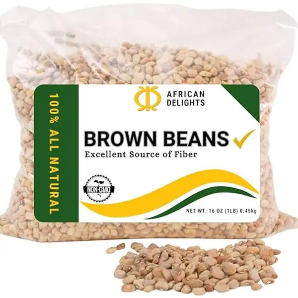 Premium Dried Brown Beans, Traditional African Cooking