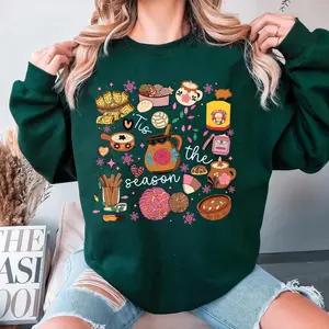 Tis The Season Mexican Christmas Shirt, Mexican Christmas Food Sweatshirt, Xmas Pan Dulce T-shirt, Xmas Tamale Shirt, Merry Christmas Tee